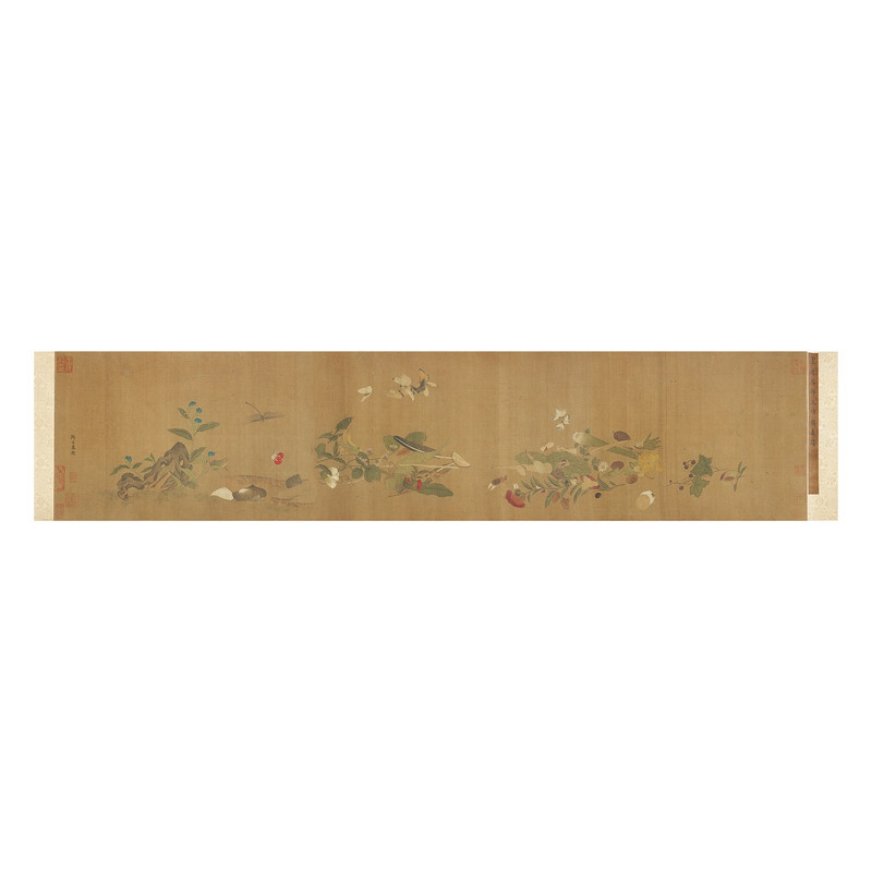 赵昌锦灰堆图国画长卷复刻画芯