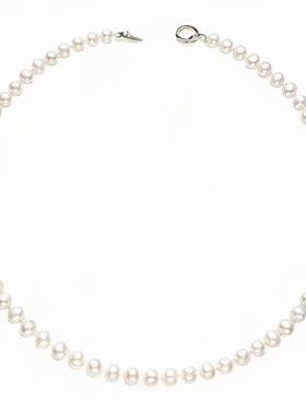 锜一家天然珍珠项链轻奢设计感