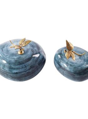 新中式摆件家居装饰品金属样板房