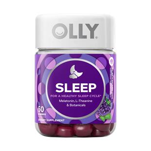 OLLY睡眠安瓶强化软糖含3mg/5mg褪黑素gaba茶氨酸sleepwell闪睡