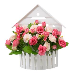 仿真花挂墙创意塑料花篮吊篮假花壁挂客厅卧室墙壁墙面装饰品挂件