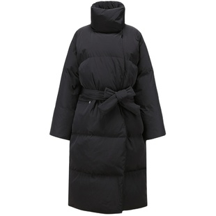 MardiMercredi鸭绒贴贴羽绒服男女外套长款系带收腰显瘦保暖时尚