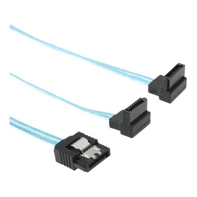 蓝色双通道屏蔽线6gb数据线