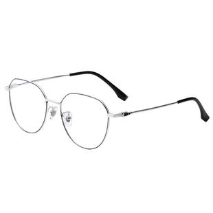 超轻纯钛复古多边形近视眼镜框男网上配镜可配度数防蓝光眼睛架女