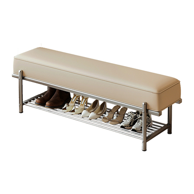 不锈钢换鞋凳设计师进门可坐鞋柜