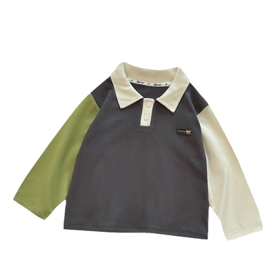 5冬装4女童6德绒翻领打底衫上衣7儿童装8男童9长袖POLO衫10岁宝宝