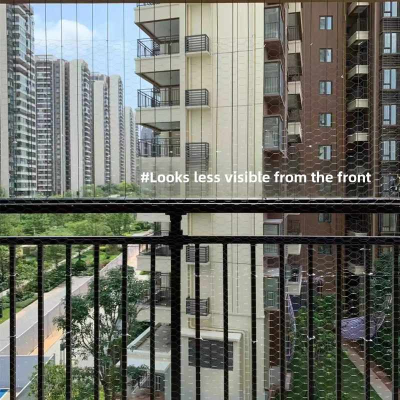 宠物窗密封手工DIY花丝网阳台装修经济出租阳台护栏防坠落安全