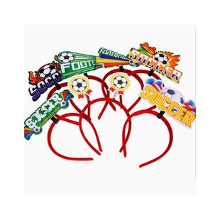 新款世界杯球迷欧洲杯加油助威装饰发箍足球主题生日派对勋章发饰