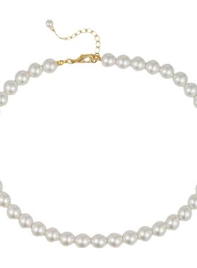 人造珍珠圆珠女正圆强光亮颈链