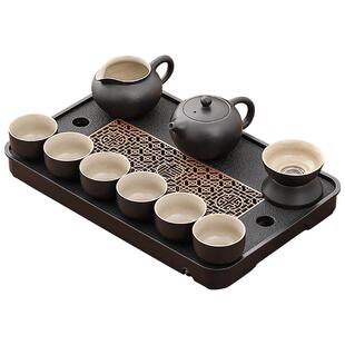 唐丰功夫茶具套装家用茶杯茶壶带茶盘轻奢高档办公茶具茶台一整套