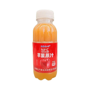 新疆NFC苹果汁瓶装鲜果鲜榨无添加248ml*10瓶整箱包邮同疆共创
