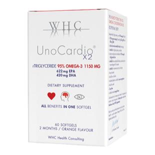 比利时WHC鱼油UnoCardioX2小红帽宠物猫狗90%纯度Omega3 60粒/盒