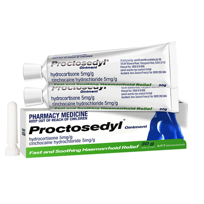 Proctosedyl痔疮膏30g*2进口药膏软膏官方止痒内痔去消肉球外痔