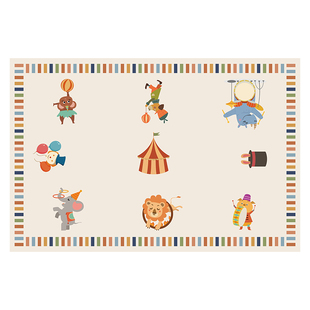 儿童房地毯2026新款多巴胺地垫阅读区女孩卧室床边毯爬爬垫免打理