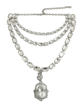 气质闪钻水滴吊坠项链婚纱配饰