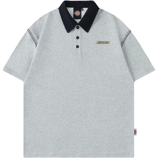 Dickies帝酷适夏季新款男士短袖POLO衫翻领宽松薄款纽扣美式上衣Y