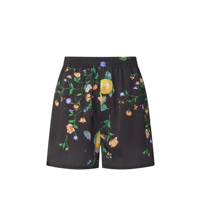 【季末特惠】Moschino Jeans 26早春 女士花卉印花图案抽绳短裤