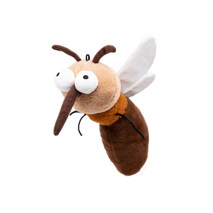 GiGwi贵为猫咪玩具毛绒逗猫棒蚊子造型猫咪玩具可爱互动响纸抱踢