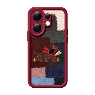适用vivos30手机壳女款s19pro保护套vivo s16e全包18防摔s15/s12小羊皮s18硅胶软s17外新年s9小狗马年新款s20