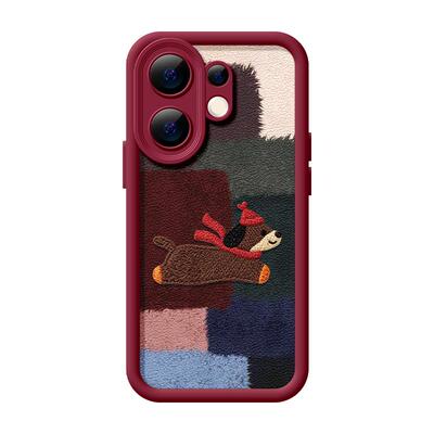 适用vivos30手机壳女款s19pro保护套vivo s16e全包18防摔s15/s12小羊皮s18硅胶软s17外新年s9小狗马年新款s20