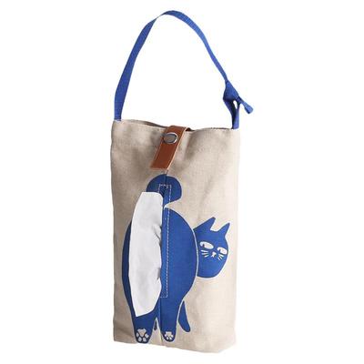 [空之喵喵]车载纸巾盒布艺挂式