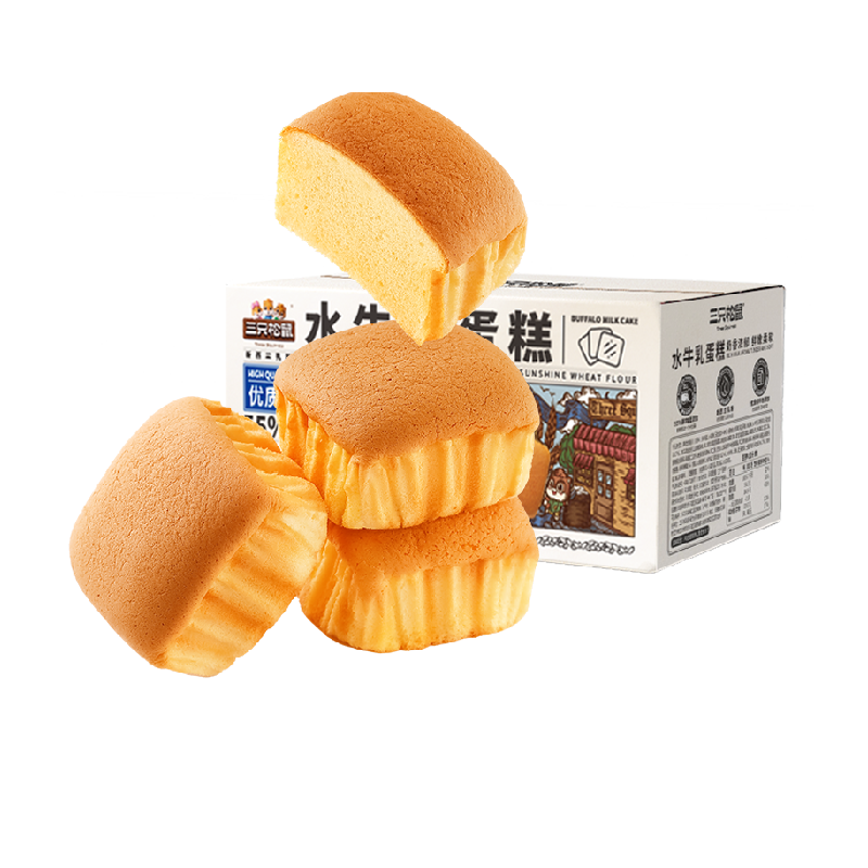 只松鼠水牛乳纯牛奶蛋糕400g