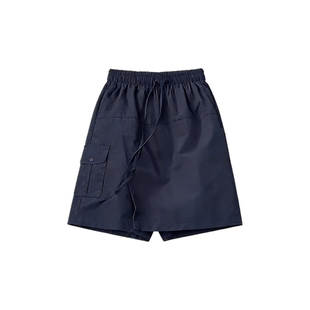 藏青色工装短款裙裤女大码2026夏小个子遮肚百搭女款a字五分裤裙