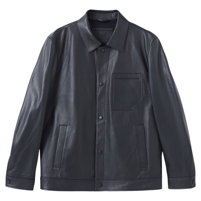 专柜同款绵羊皮雷迪波尔皮衣