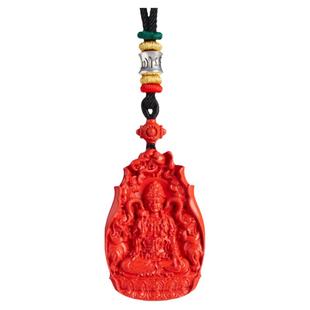 朱砂本命佛吊坠女正品旗舰店文殊普贤虚空藏菩萨男士马本命年礼物