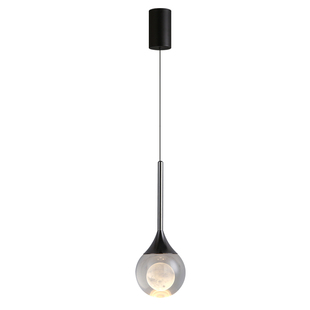 床头吊灯悬浮升降个性创意月球现代意式轻奢玄关吊灯主卧室吊线灯