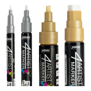 日本进口贝碧欧油漆笔防水不掉色银色金色签名笔明星专用油性修补漆白色马克笔黑色记号笔手绘涂鸦金色笔