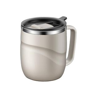 304不锈钢马克杯咖啡杯燕麦杯家用带盖水杯办公室男女生早餐杯子