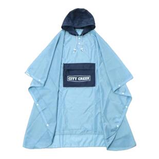 CITY CREEK 雨衣男女同款2025时尚抽绳连帽中长款雨披123731