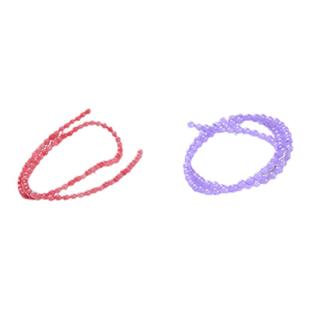 4mm7A海蓝宝红纹玉薰衣草紫黄粉色玉髓散珠男女士手串手链项链