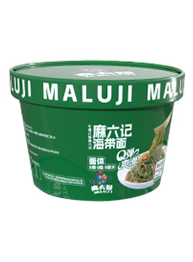麻六记海带面桶装懒人免煮免冲泡鲜拌即食面条主食夜宵酸辣凉面