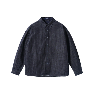 NYHSUGOO/南乙秋冬精选100%新疆长绒棉190克复古衬衫3858衬衫外套