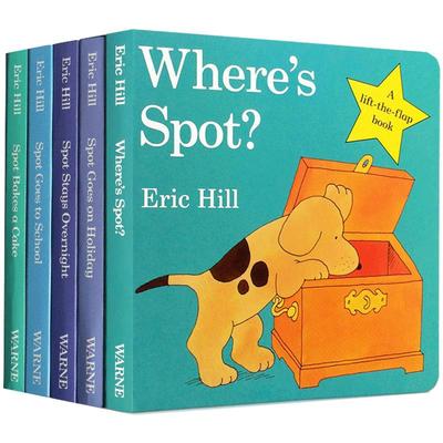 送音频小玻在哪里翻翻纸板书where's spot goes to school英文原版童书my first library立体书3-6岁宝宝游戏亲子阅读小波系列is
