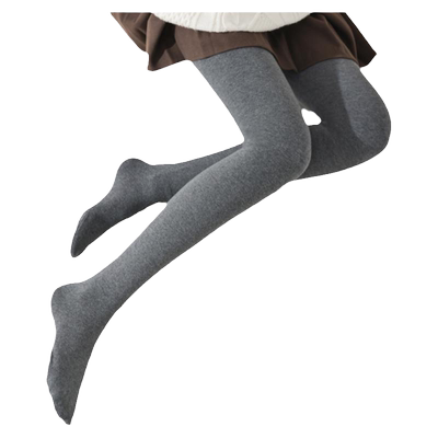 烟灰色打底裤女加绒棉大码连裤袜