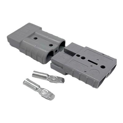 德森50叉车插头锂电插头改装对插