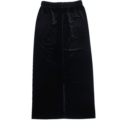 气质金丝绒侧开叉新款潮半身裙