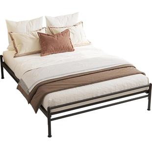 天坛家具官方正品无床头铁艺床双人床碳素钢悬浮床铁架床无漆无胶