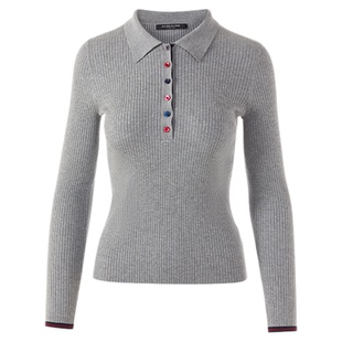 朗姿欧洲EiLEEN ELITEE老钱风polo领气质针织毛衣2025年秋季新款