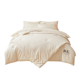 红豆新疆棉花被子纯棉被芯子母被二合一拉链款春秋被冬被加厚棉被