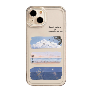 拼图风景手机壳适用小米15小清新17promax/14红米k80/k90/k70复古note13/k60新款12/11小众k50高级感10套k40s