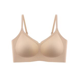 婷美特调粉底液小胸聚拢内衣收副乳提拉防垂细肩带隐形无痕文胸罩