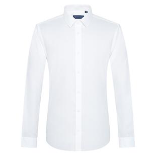 报喜鸟商务正装免烫衬衫男长袖秋季新款男士修身纯棉休闲白色衬衣