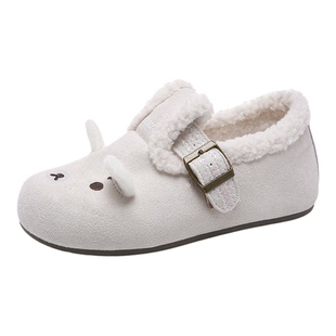 鲁鲁蛋 加绒保暖一脚蹬勃肯鞋全包女2025新款冬季可爱毛毛鞋外穿