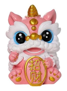 国潮解压醒狮装饰客厅桌面小摆件