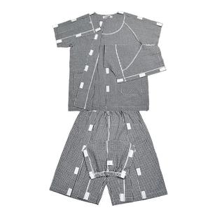易穿脱护理服男骨折病人病号服裤子卧床老人全开式睡衣夏季短袖女