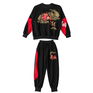 帅气童装儿童春装套装2026新款男童卫衣时髦男孩新年衣服纯棉宝宝